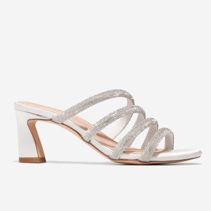 COLE HAAN | NEW IN BOX | WOMEN'S ADELLA SANDAL | ALL OVER CRYSTAL | WHITE SZ 7.5